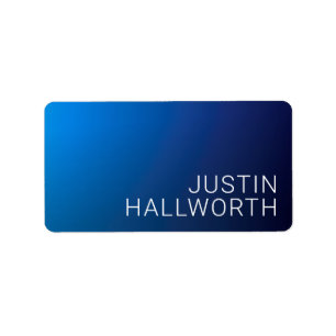 Etiqueta Gradiente azul oscuro moderno y texto editable mín