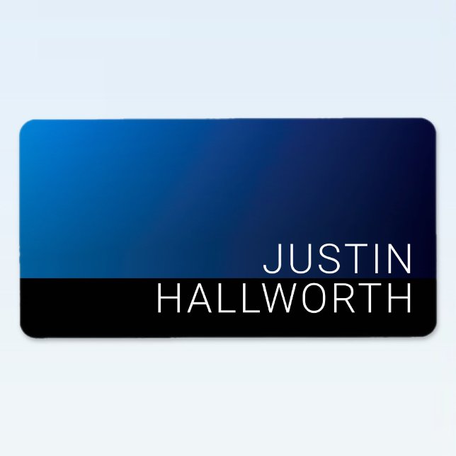 Etiqueta Gradiente azul oscuro moderno y texto editable mín (Subido por el creador)