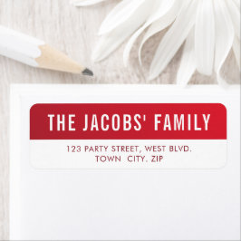 Etiqueta Gradiente burdeos rojo oscuro y elegante