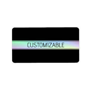 Etiqueta Gradiente colorido moderno y texto editable