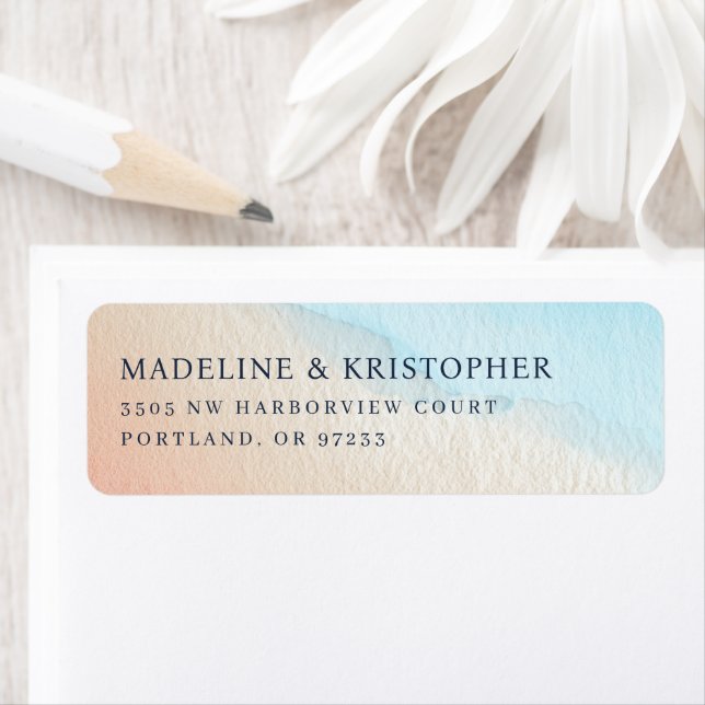 Etiqueta Gradiente de Acuarela Pastel Serena (In situ)