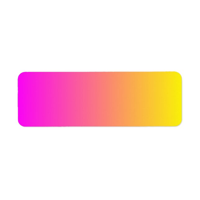 Etiqueta Gradiente de Amarillo Magenta (Frente)