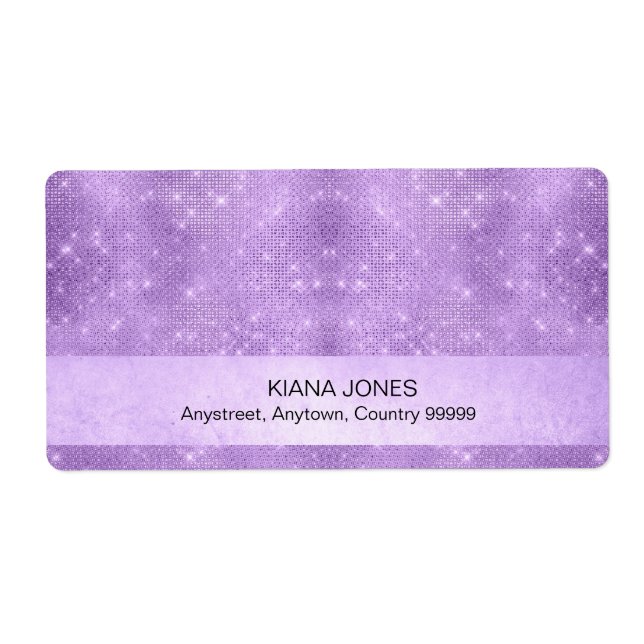 Etiqueta Gradiente de brillo y resplandor turquesa/rosa ID6 (Frente)