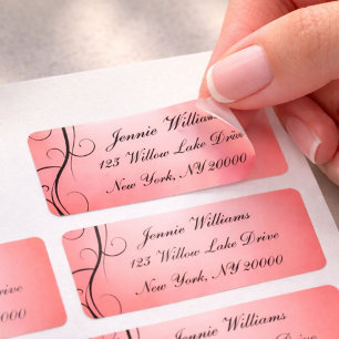 Etiqueta Gradiente de vector rosa y negro contemporáneo