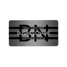 Etiqueta Gradiente gris moderno y bandas negras horizontale