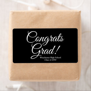 Etiqueta Grados de felicitación clase de personalizado blan