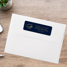 Etiqueta Graduación 2023 Dirección de devolución de la tapa