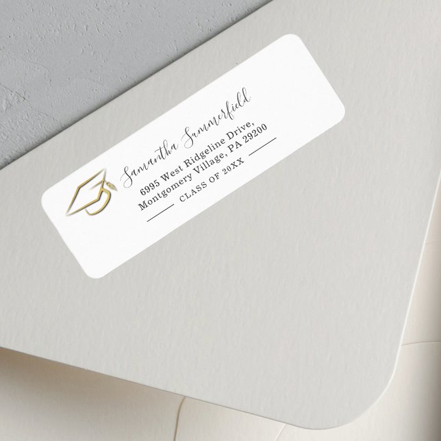 Etiqueta Graduación 2025 Dirección de retorno de graduados (Graduation 2025 Graduate Return Address Label)