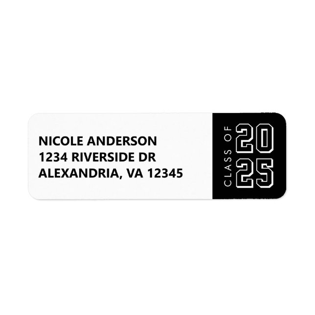 Etiqueta Graduación Clase de (Frente)