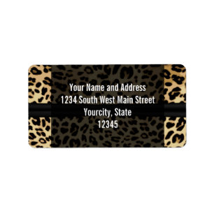 Etiqueta Graduación de Chica de joyas de leopardo negro per