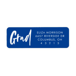 Etiqueta Graduación diversión negrita dirección de retorno