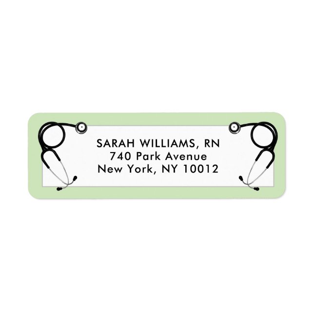 Etiqueta Graduación en la escuela de enfermería (Frente)