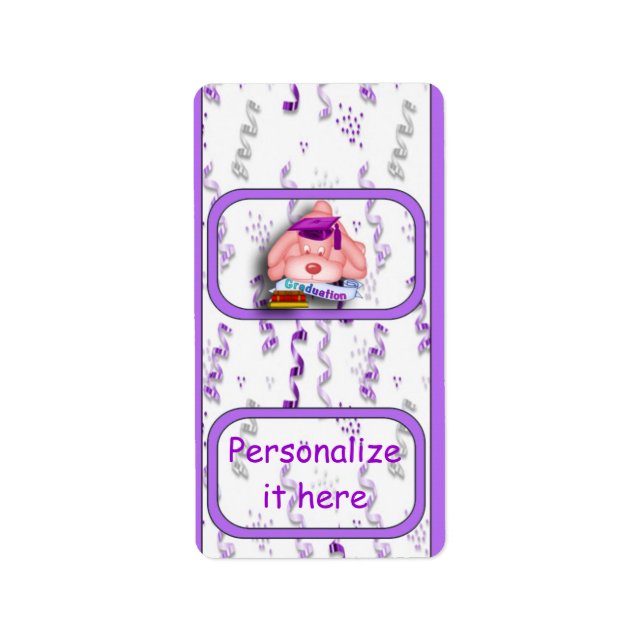 Etiqueta Graduación Hershey Miniatura Candy Wrapper Labels (Frente)