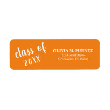 Graduación moderna simple Naranja