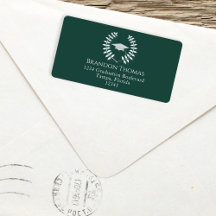 Graduación Moderno Mortarboard Classic Dark Green