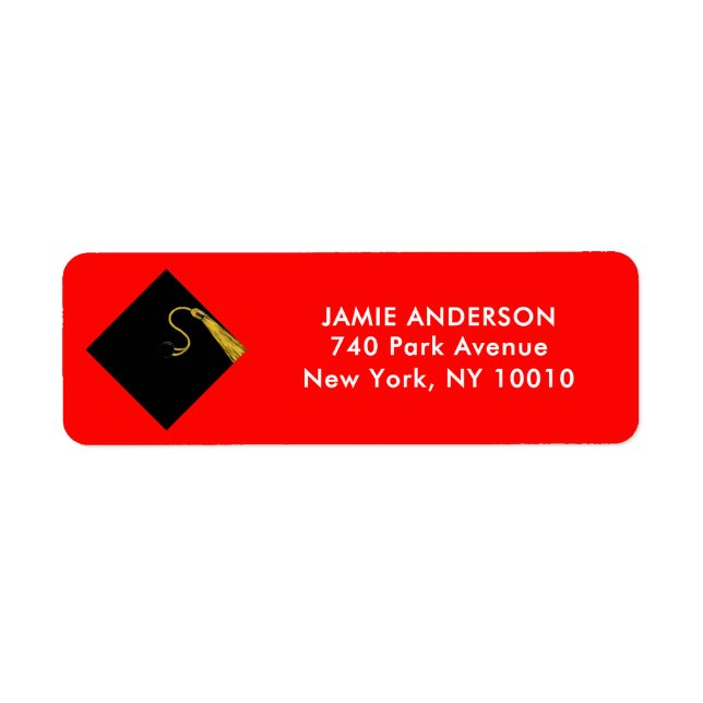 Etiqueta Graduación roja (Frente)