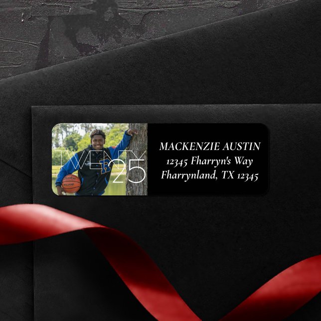 Etiqueta Graduación simple | Dirección moderna de fotografí (Subido por el creador)