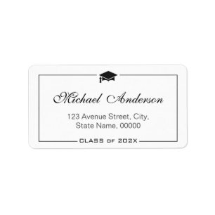 Etiqueta Graduado de Graduado de Graduación - Clásico Elega