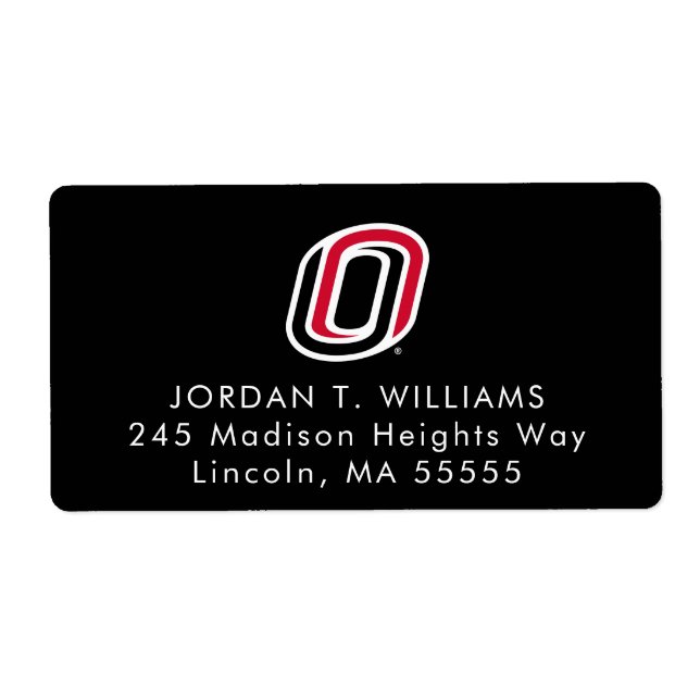 Etiqueta Graduado de UNO Mavericks (Frente)