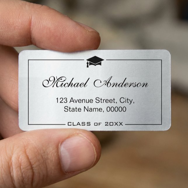 Etiqueta Graduado del tapón de graduación de aspecto metáli (Subido por el creador)