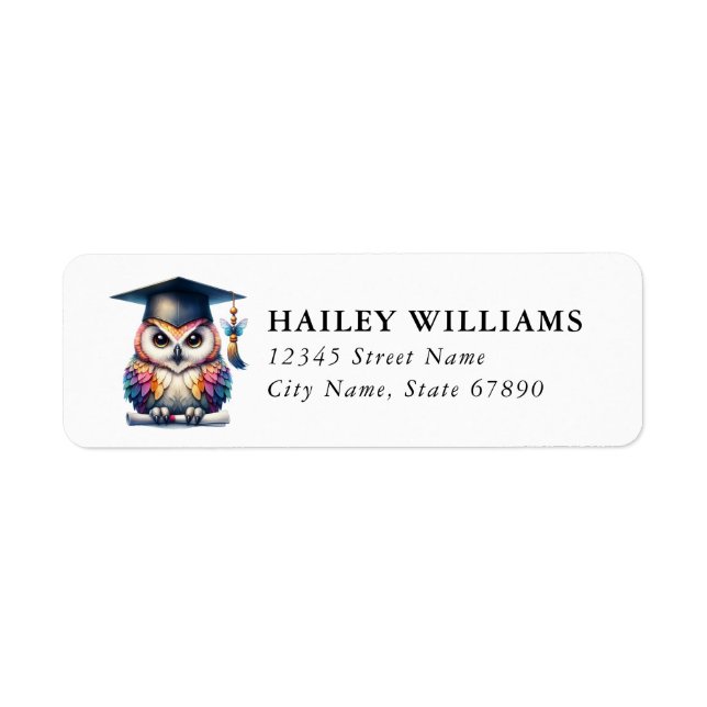 Etiqueta Graduation Return Address Labels (Frente)