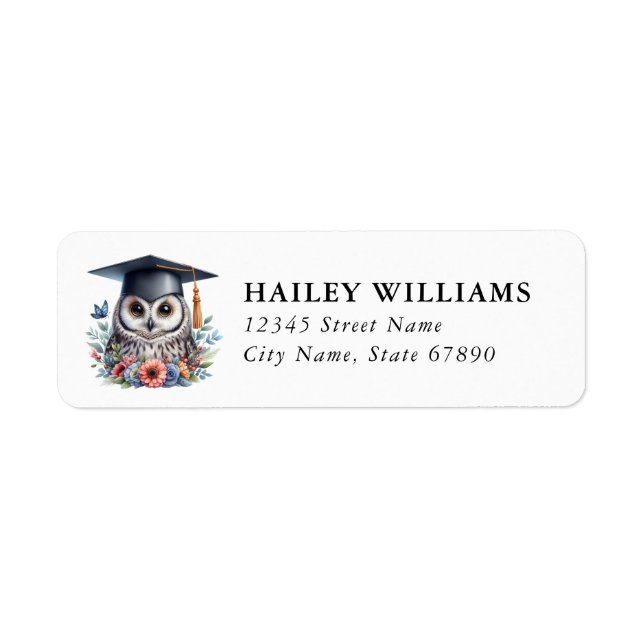 Etiqueta Graduation Return Address Labels (Frente)