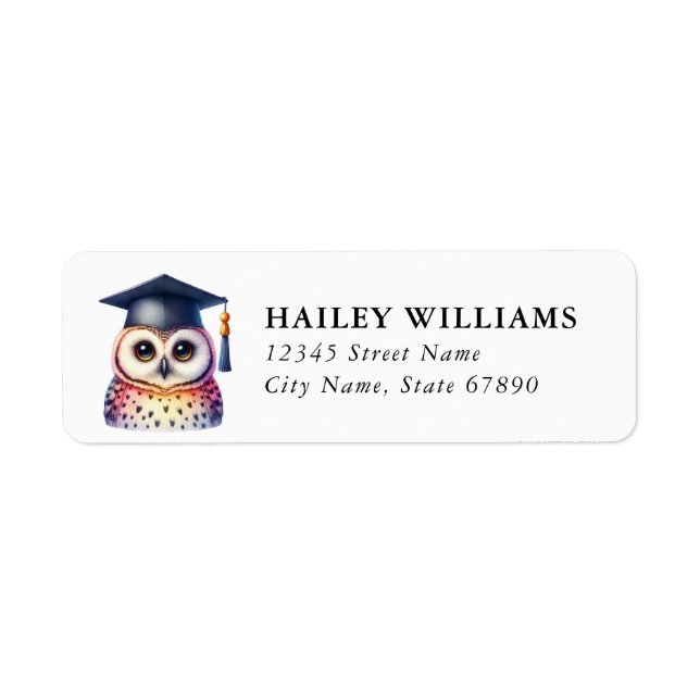 Etiqueta Graduation Return Address Labels (Frente)