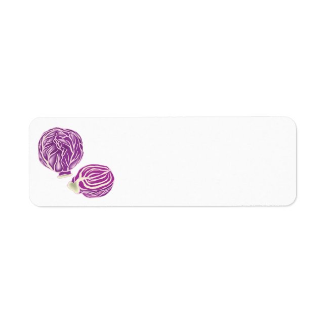 Etiqueta gráfico de repollo morado (Frente)