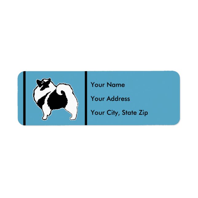 Etiqueta Gráficos de Keeshond - Arte de perro original lind (Frente)