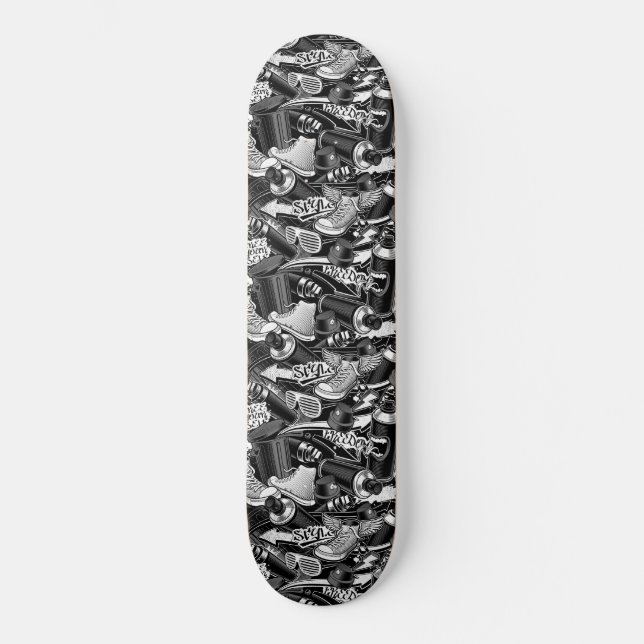 Etiqueta Grafitti Pattered Skateboard (Anverso)