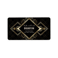 Gran Boda Gatsby de oro negro de los años 20