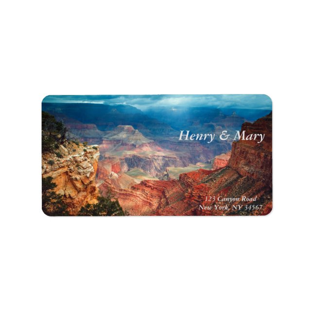 Etiqueta Gran Cañón, Arizona, Estados Unidos (Frente)