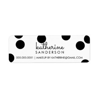 Etiqueta GRAN CONFETTI SPOT moderno negrita negro y blanco