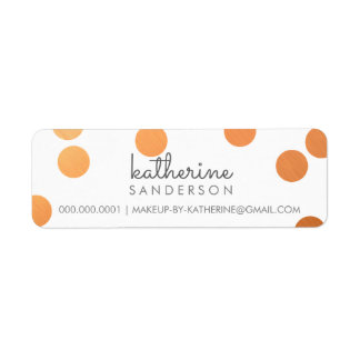 Etiqueta GRAN CONFETTI SPOT Relieve metalizado de cobre neg