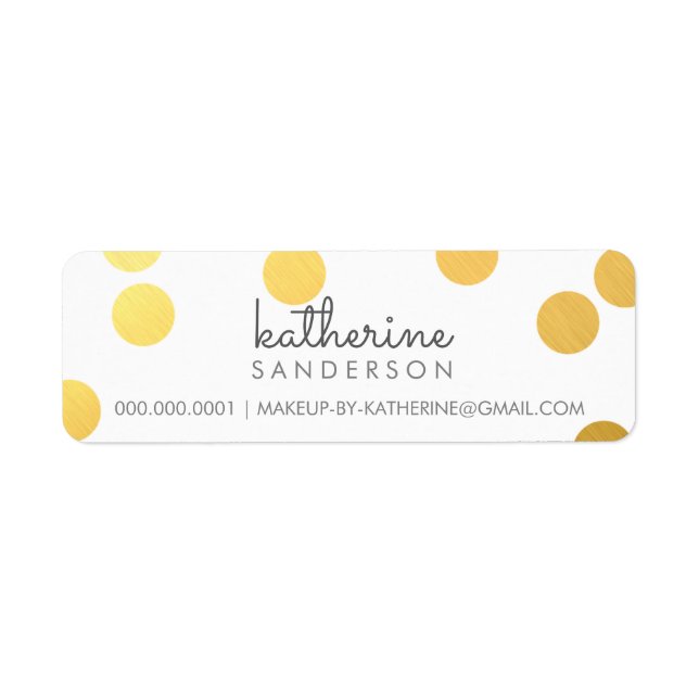 Etiqueta GRAN CONFETTI SPOT Relieve metalizado dorado negri (Frente)