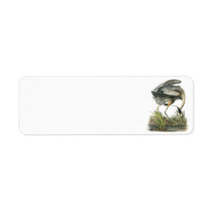 Etiqueta Gran garza azul de Audubon