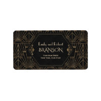 Gran Gatsby negro de oro real Boda de los años 20