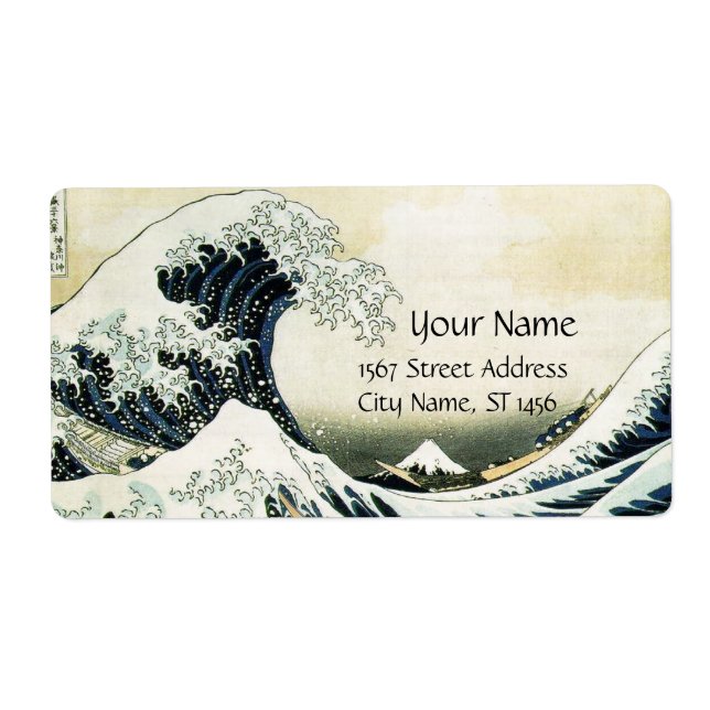 Etiqueta GRAN OLA Azul Blanco (Frente)