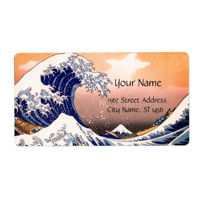 Etiqueta GRAN OLA Azul Blanco (Frente)