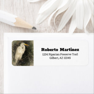 Etiqueta Gran pintura de arte digital de aves acuáticas bla