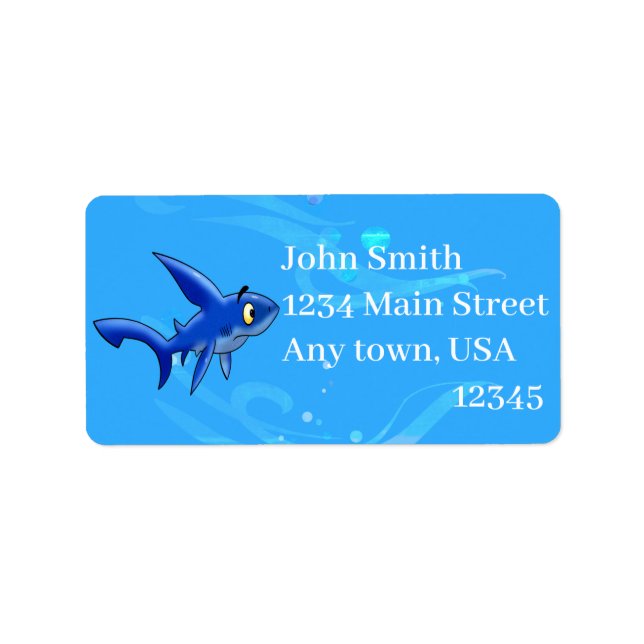 Etiqueta Gran tiburón Personalizado (Frente)