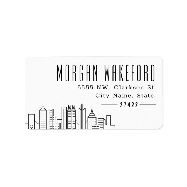 Etiqueta grande de la línea aérea estilizada de At (Frente)