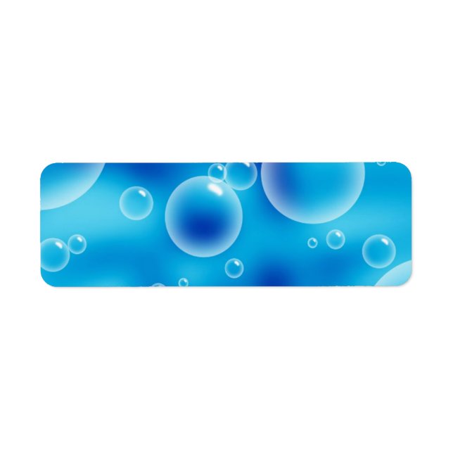 Etiqueta Grandes burbujas azules (Frente)