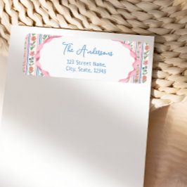 Etiqueta Grandmillennial Wildflower Return Address Label