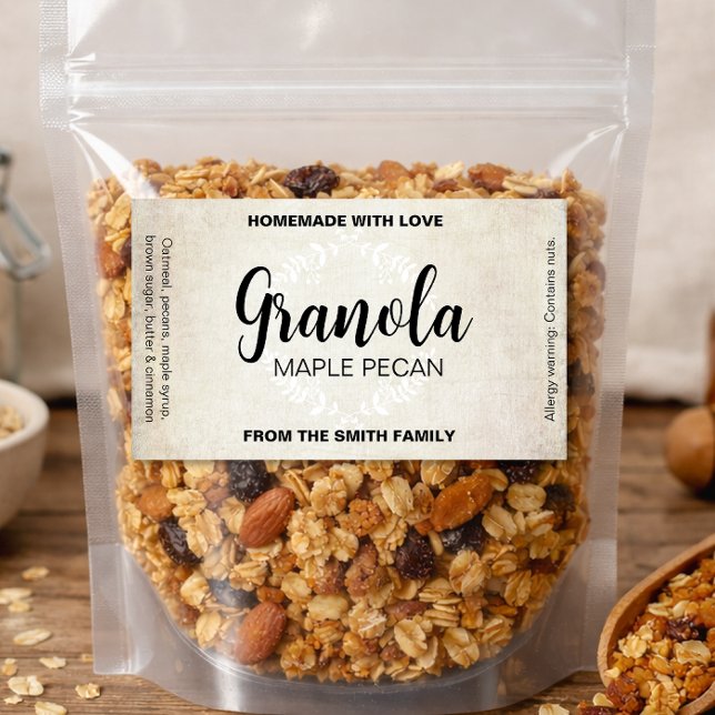 Etiqueta Granola Personalizable Casera Gran001bre (Subido por el creador)