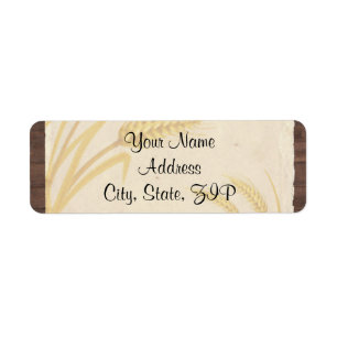 Etiqueta Grasa de trigo del país en aniversario de pergamin