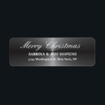 Etiqueta Gray Merry Christmas Message Sheet<br><div class="desc">Represente con esta moderna y elegante etiqueta de la dirección de retorno. Esta plantilla se puede personalizar para satisfacer todas las ocupaciones profesionales.</div>