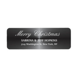 Etiqueta Gray Merry Christmas Message Sheet