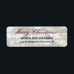 Etiqueta Gray Wall Merry Christmas Message Sheet<br><div class="desc">Represente con esta moderna y elegante etiqueta de la dirección de retorno. Esta plantilla se puede personalizar para satisfacer todas las ocupaciones profesionales.</div>