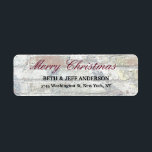 Etiqueta Gray Wall Merry Christmas Message Sheet<br><div class="desc">Represente con esta moderna y elegante etiqueta de la dirección de retorno. Esta plantilla se puede personalizar para satisfacer todas las ocupaciones profesionales.</div>
